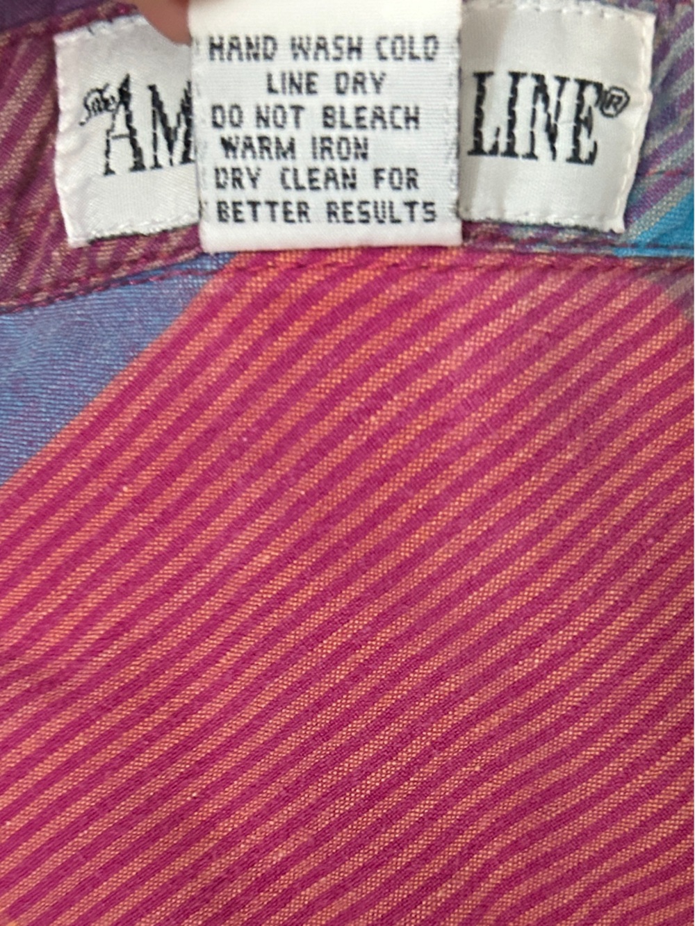 Vintage American Line Madras Plaid Button Up Shirt Size 20W 100% Cotton 80s/90s - Picture 12 of 14